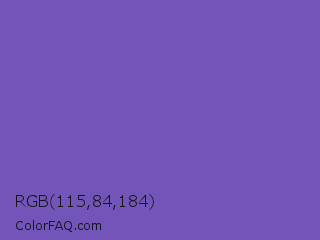 RGB 115,84,184 Color Image