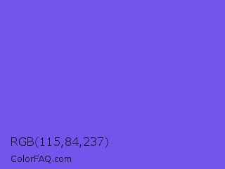 RGB 115,84,237 Color Image