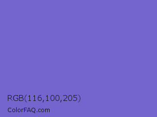 RGB 116,100,205 Color Image