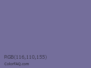RGB 116,110,155 Color Image