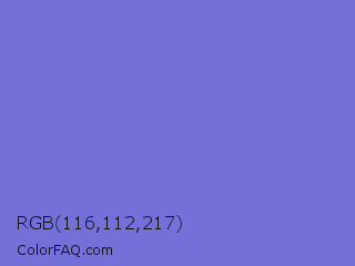 RGB 116,112,217 Color Image