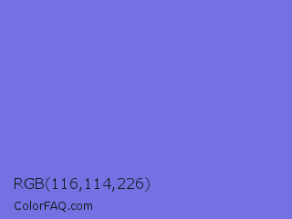 RGB 116,114,226 Color Image