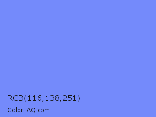 RGB 116,138,251 Color Image