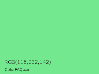 RGB 116,232,142 Color Image