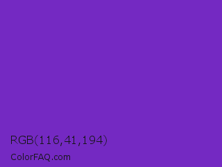 RGB 116,41,194 Color Image