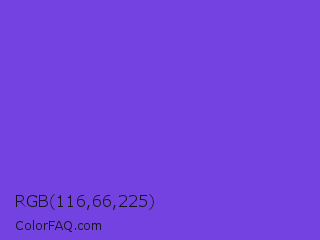 RGB 116,66,225 Color Image
