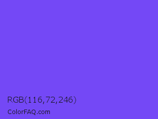 RGB 116,72,246 Color Image