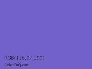 RGB 116,97,199 Color Image