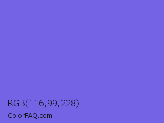 RGB 116,99,228 Color Image