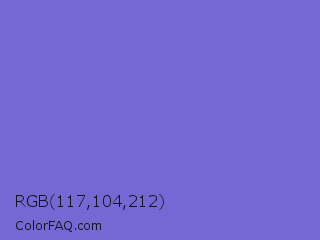 RGB 117,104,212 Color Image
