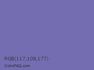 RGB 117,109,177 Color Image