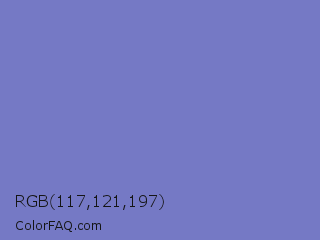 RGB 117,121,197 Color Image