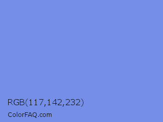 RGB 117,142,232 Color Image
