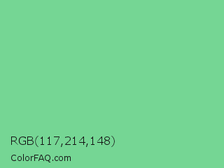 RGB 117,214,148 Color Image