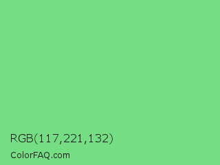 RGB 117,221,132 Color Image