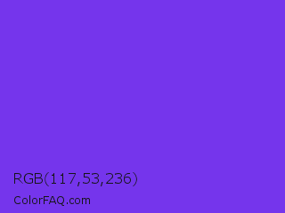RGB 117,53,236 Color Image