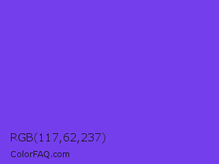 RGB 117,62,237 Color Image