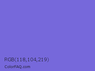 RGB 118,104,219 Color Image