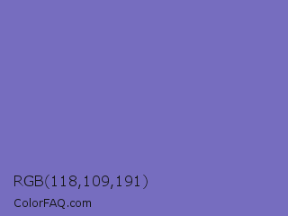 RGB 118,109,191 Color Image