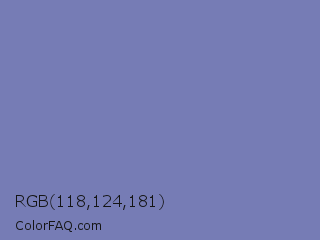 RGB 118,124,181 Color Image