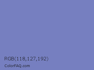 RGB 118,127,192 Color Image
