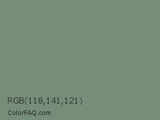 RGB 118,141,121 Color Image