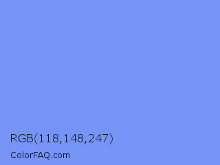 RGB 118,148,247 Color Image