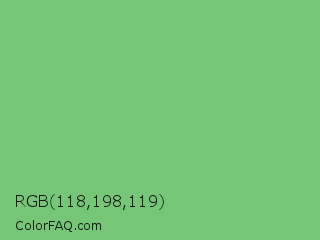 RGB 118,198,119 Color Image