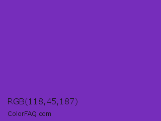 RGB 118,45,187 Color Image