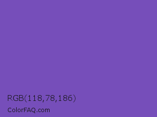 RGB 118,78,186 Color Image