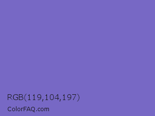 RGB 119,104,197 Color Image