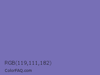 RGB 119,111,182 Color Image