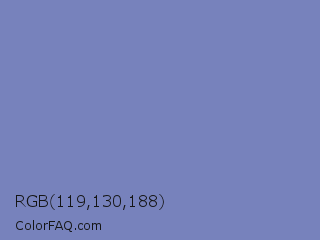 RGB 119,130,188 Color Image