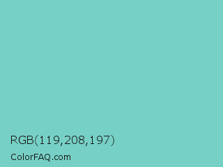 RGB 119,208,197 Color Image