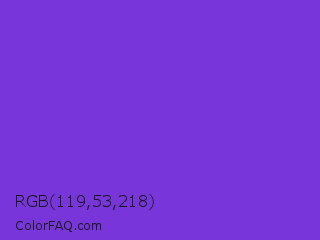 RGB 119,53,218 Color Image