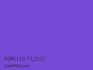 RGB 119,72,212 Color Image