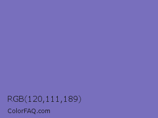 RGB 120,111,189 Color Image
