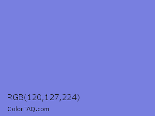 RGB 120,127,224 Color Image
