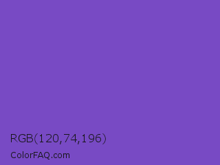 RGB 120,74,196 Color Image