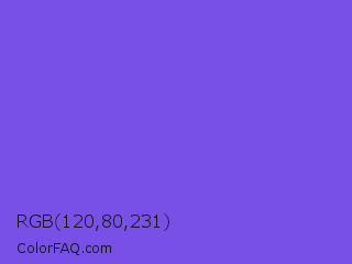 RGB 120,80,231 Color Image