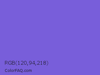 RGB 120,94,218 Color Image