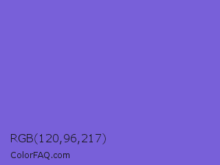 RGB 120,96,217 Color Image