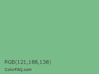 RGB 121,188,138 Color Image