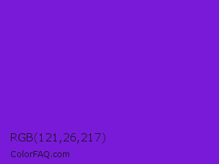 RGB 121,26,217 Color Image