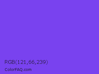 RGB 121,66,239 Color Image