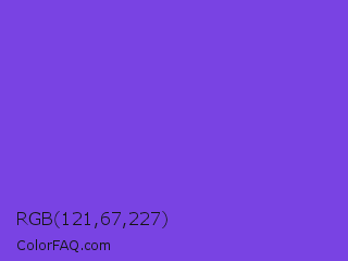 RGB 121,67,227 Color Image