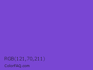 RGB 121,70,211 Color Image