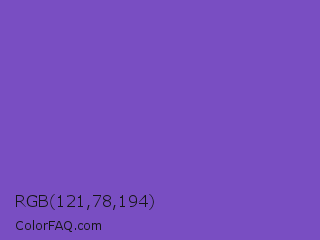 RGB 121,78,194 Color Image