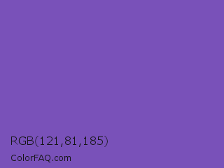 RGB 121,81,185 Color Image