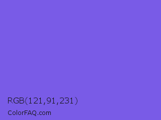 RGB 121,91,231 Color Image